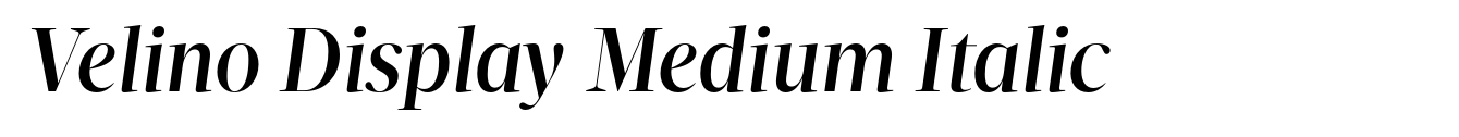 Velino Display Medium Italic